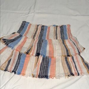 Aire Striped Multicolor Tiered Skirt